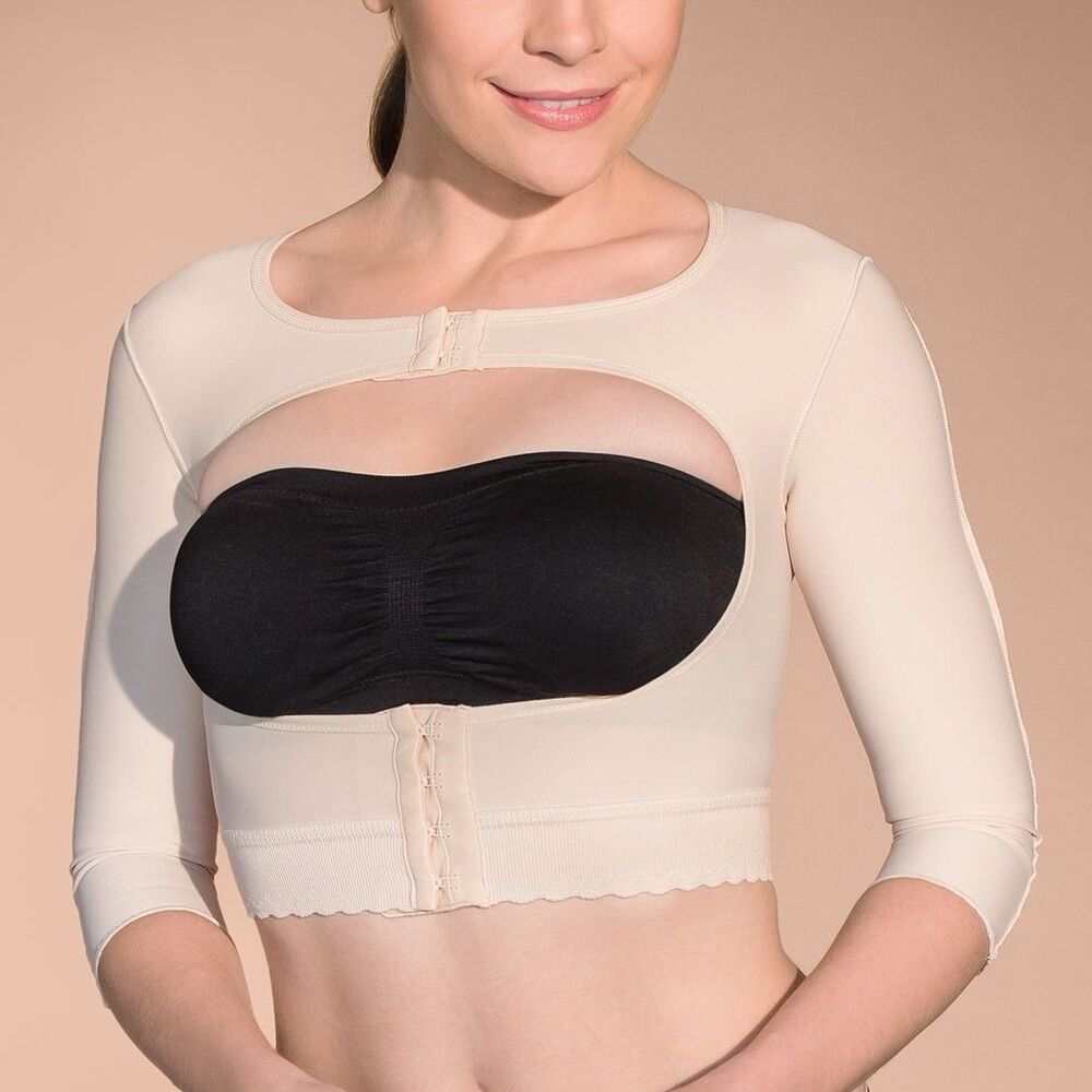 Marena Recovery Open Bust Vest Beige 3/4 Length Sleeves - Style No. FVOM Sz L